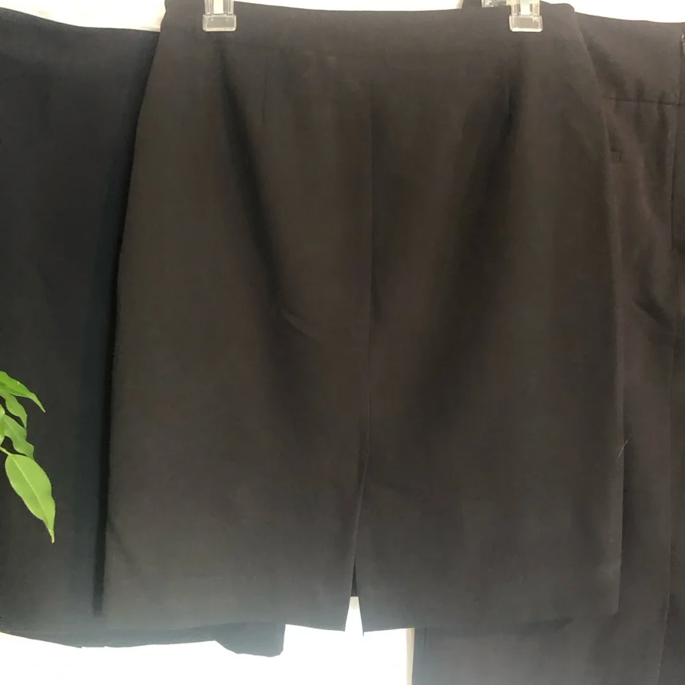 ICO UNIFORMS lot 3 size 6 black slimming lined pencil skirts office work wear